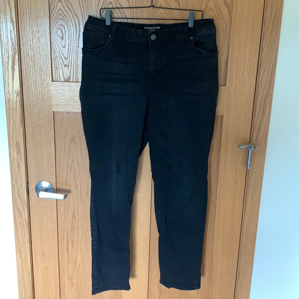 Maurices Curvy Skinny Size 18 Regular Black Jeans